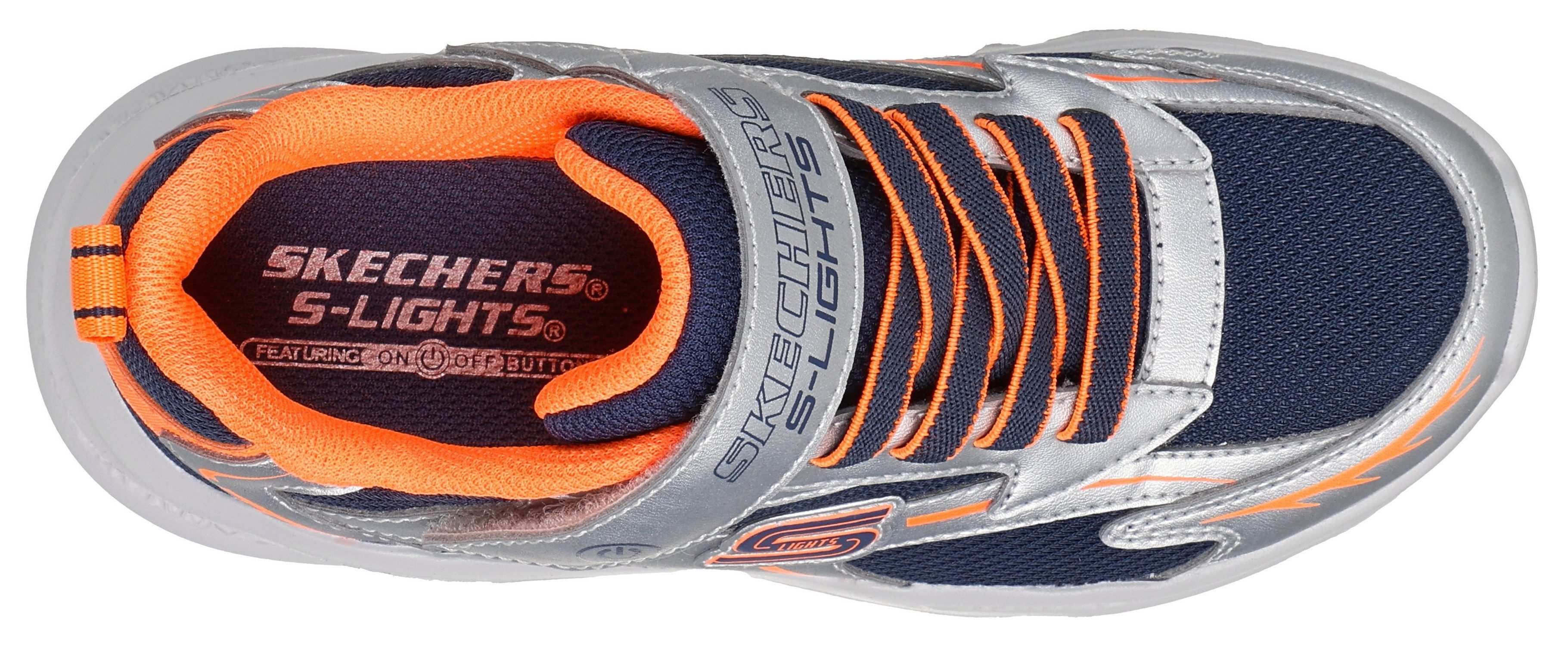 Skechers SKECHERS METEOR-LIGHTS Sneaker Klettschuh mit Blinkfunktion, Größenschablone zum Download