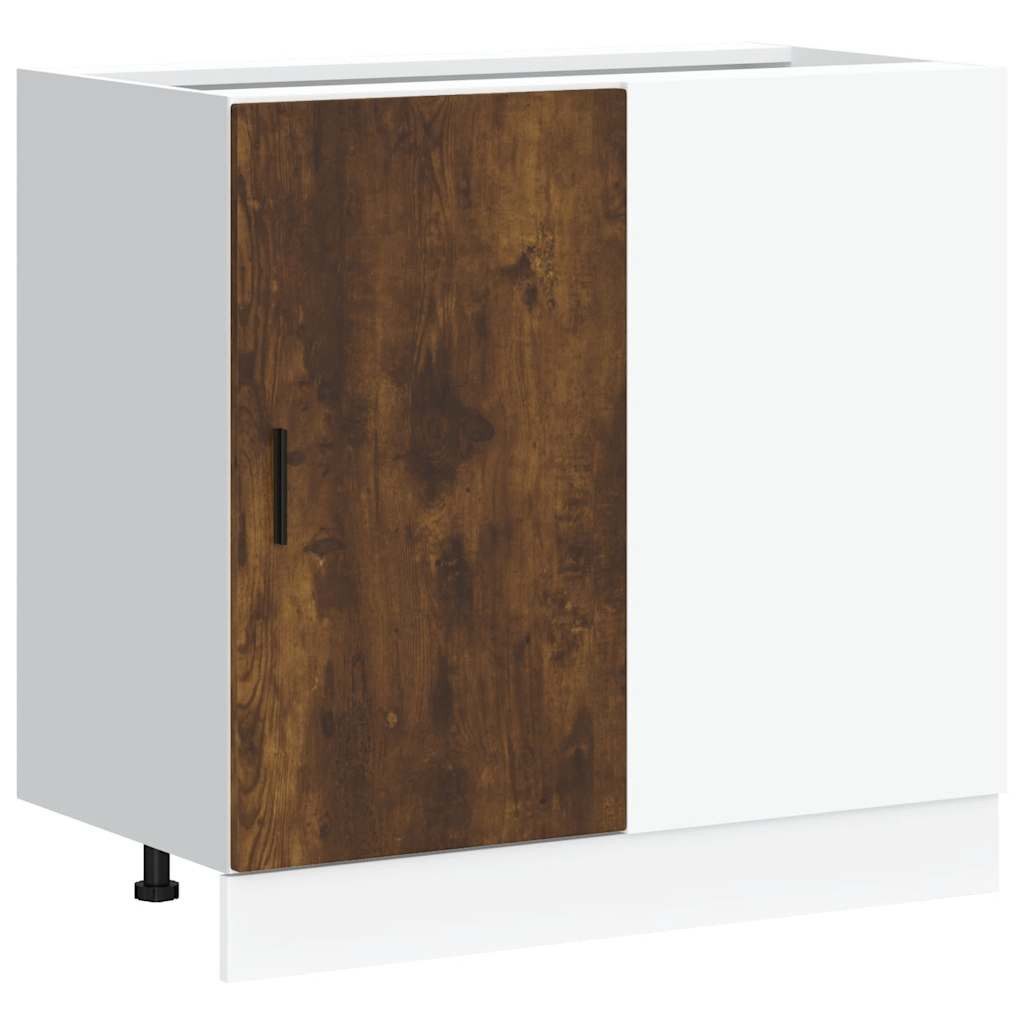vidaXL Schrankmodule Spülenunterschrank Räuchereiche Holzwerkstoff günstig online kaufen