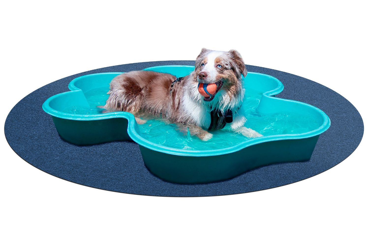 misento Kunstrasen Poolteppich, rund, Höhe: 4 mm, mit Noppen zur Drainage, günstig online kaufen
