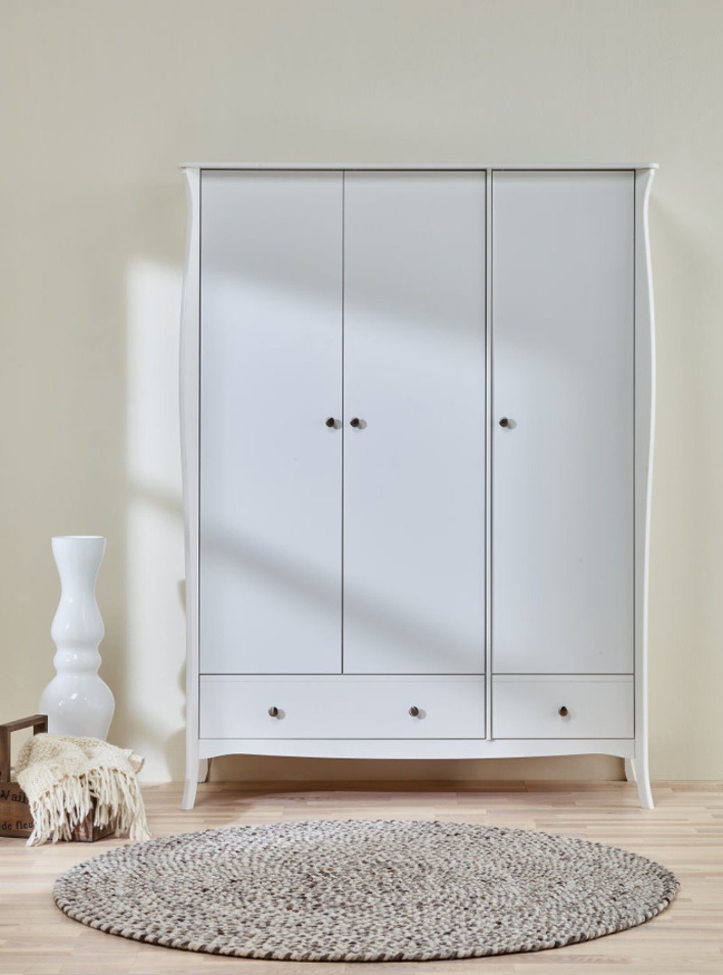 ebuy24 Kleiderschrank »Baroque Kleiderschrank 3 türig mit 2 Schubladen