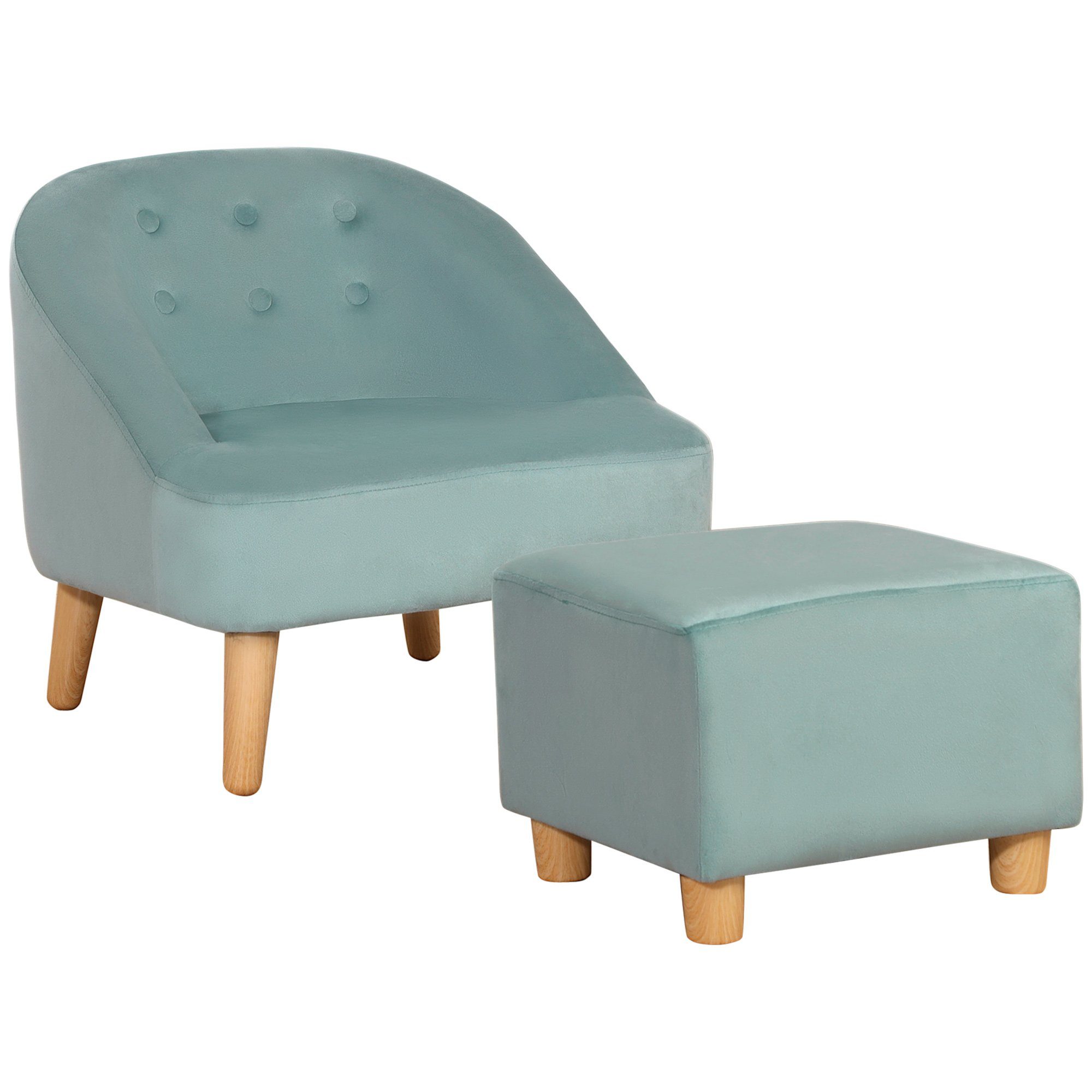 HOMCOM Kindersofa »HOMCOM Kindersessel mit Ottomane für Kinder von 3