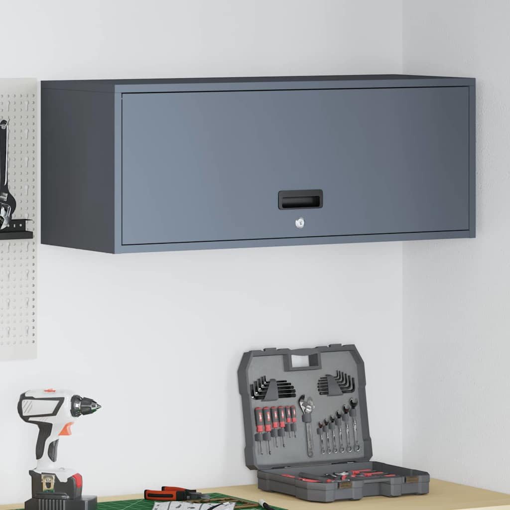 vidaXL Hängeschrank 90 x 33 x 35 cm Hängeschrank Wandschrank für die Garage mit Gasdruckli