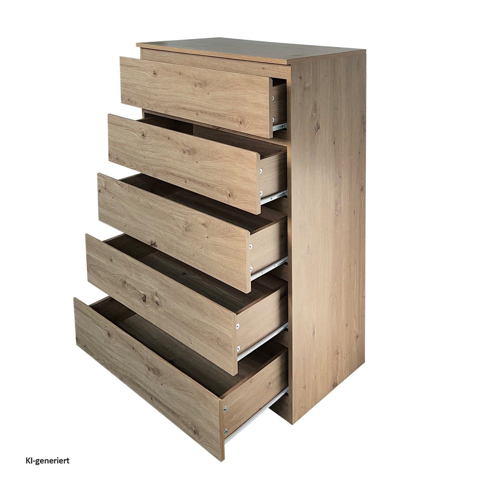 HTI-Living Kommode Kommode mit 5 grifflosen Schubladen (Stück, 1 St., 1 Kommode), Anrichte Sideboard Schrank – Bild 2 von 4