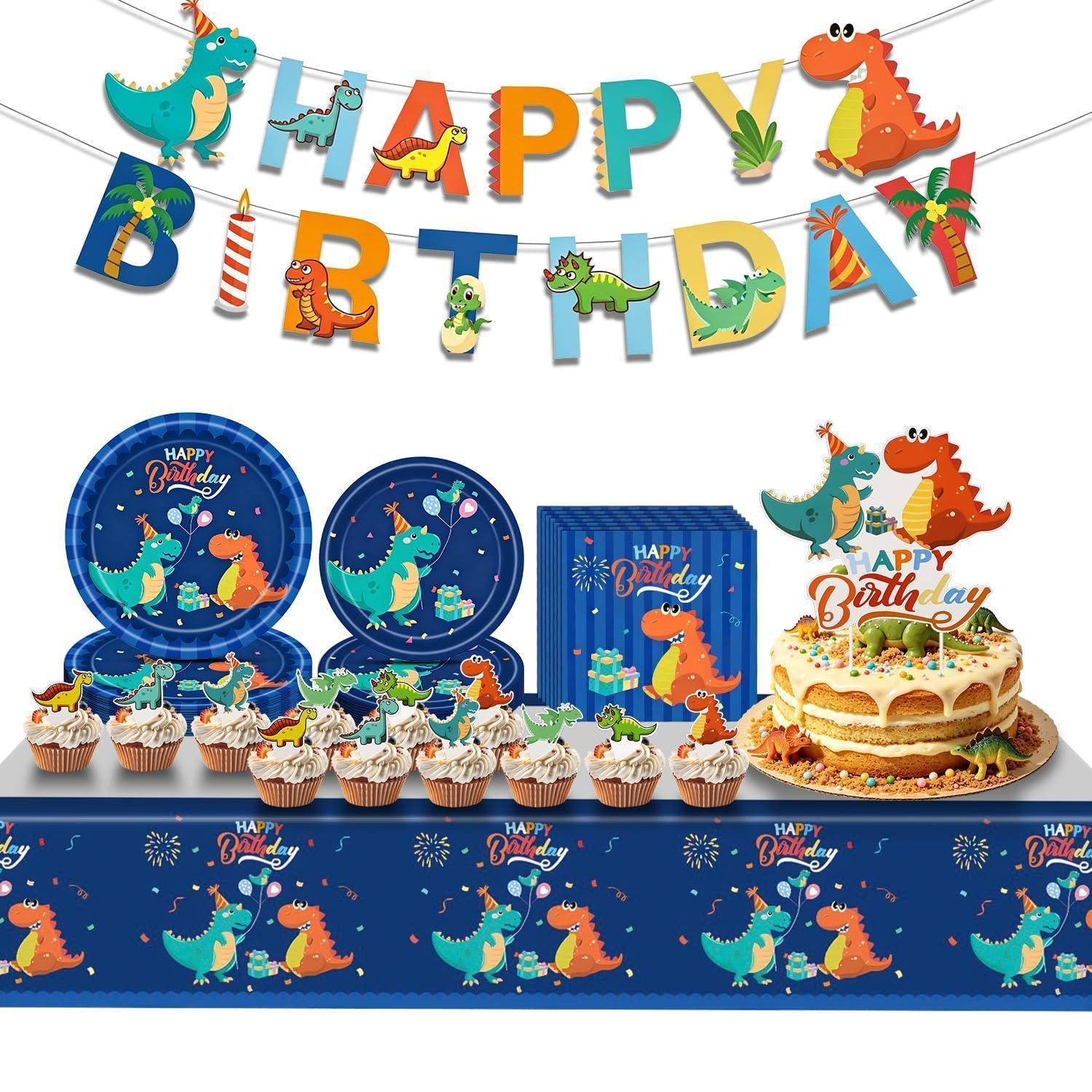 LuxusKollektion Comicfigur Dino Geburtstag Deko Set (1 St)