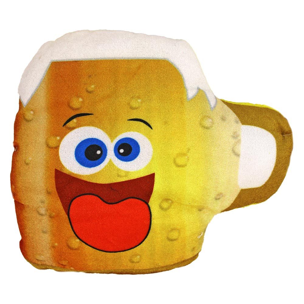 Plüschfigur Plüsch Bierkrug mit lustigem Gesicht günstig online kaufen