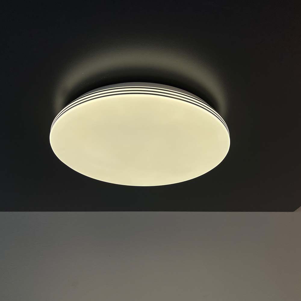 etc-shop LED Deckenleuchte, Wohnzimmerleuchte fest Deckenlampe 3 Warmweiß, LED-Leuchtmittel dimmbar Stufen LED Deckenleuchte verbaut