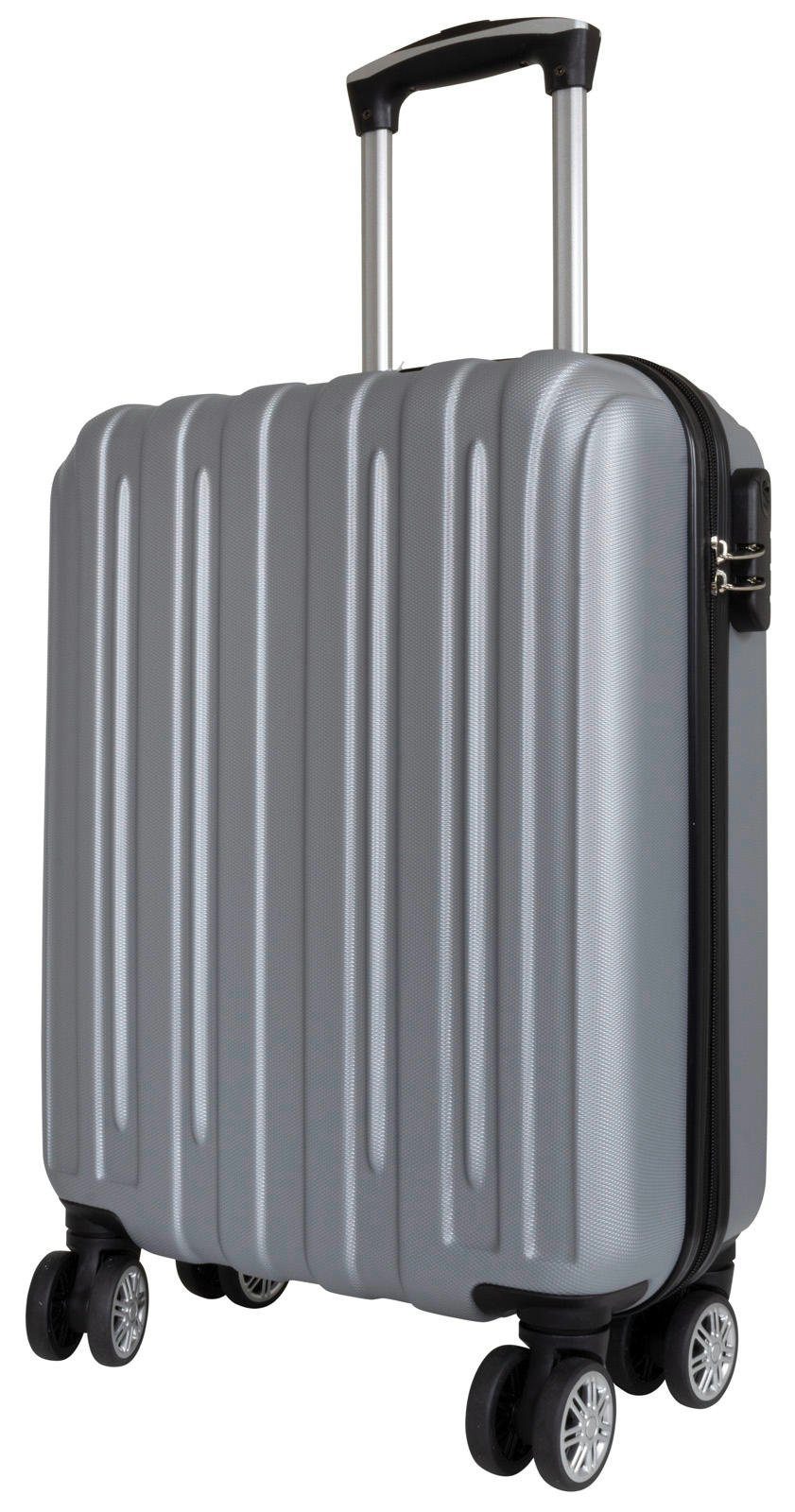 Warenhandel König Hartschalen-Trolley Borsum, 4 Rollen, aufreicht rollbar, 360°-Rollen, robust, klassisches Design