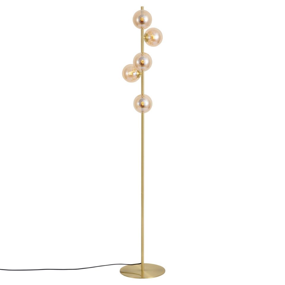Qazqa Stehlampe Ryan, ohne Leuchtmittel, Warmweiß, QAZQA Stehlampe, g9, Messing, Stahl, Art Deco