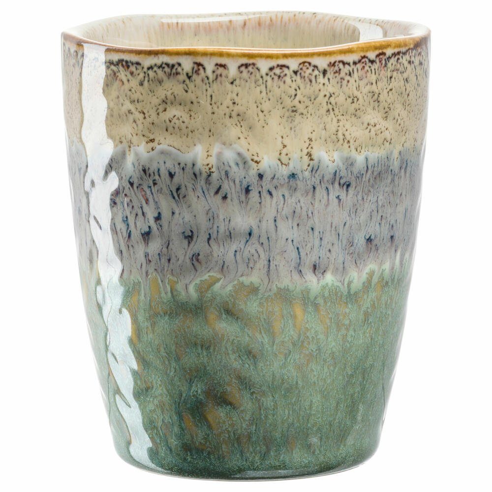 LEONARDO Becher Matera, Beige, Anthrazit, Grün, Keramik