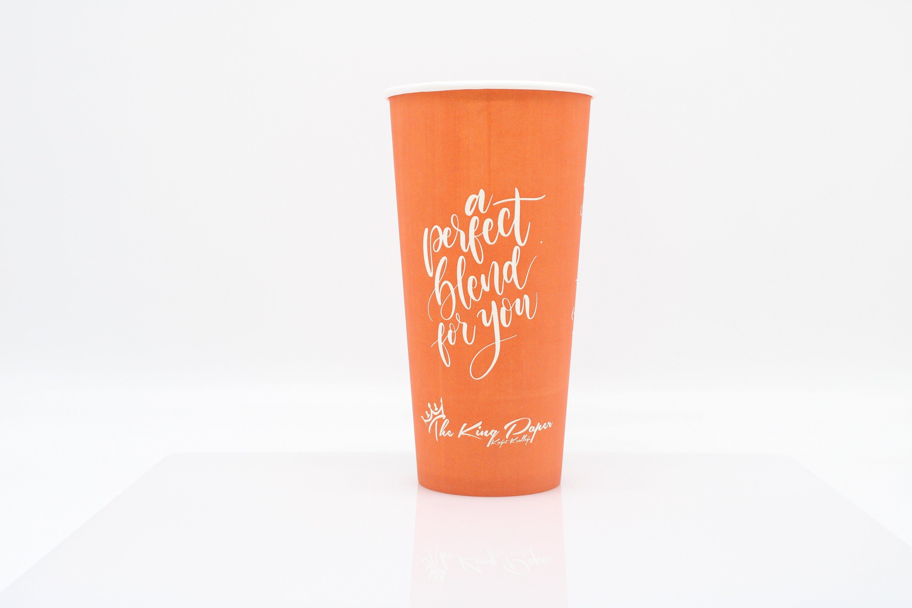 cofi1453 Coffee-to-go-Becher Kaffeebecher Perfect Blend PE beschichtet 22 oz / 650ml Orange