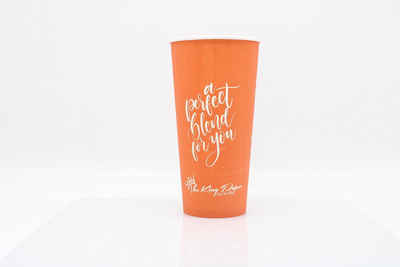 cofi1453 Coffee-to-go-Becher Kaffeebecher Perfect Blend PE beschichtet 22 oz / 650ml Orange