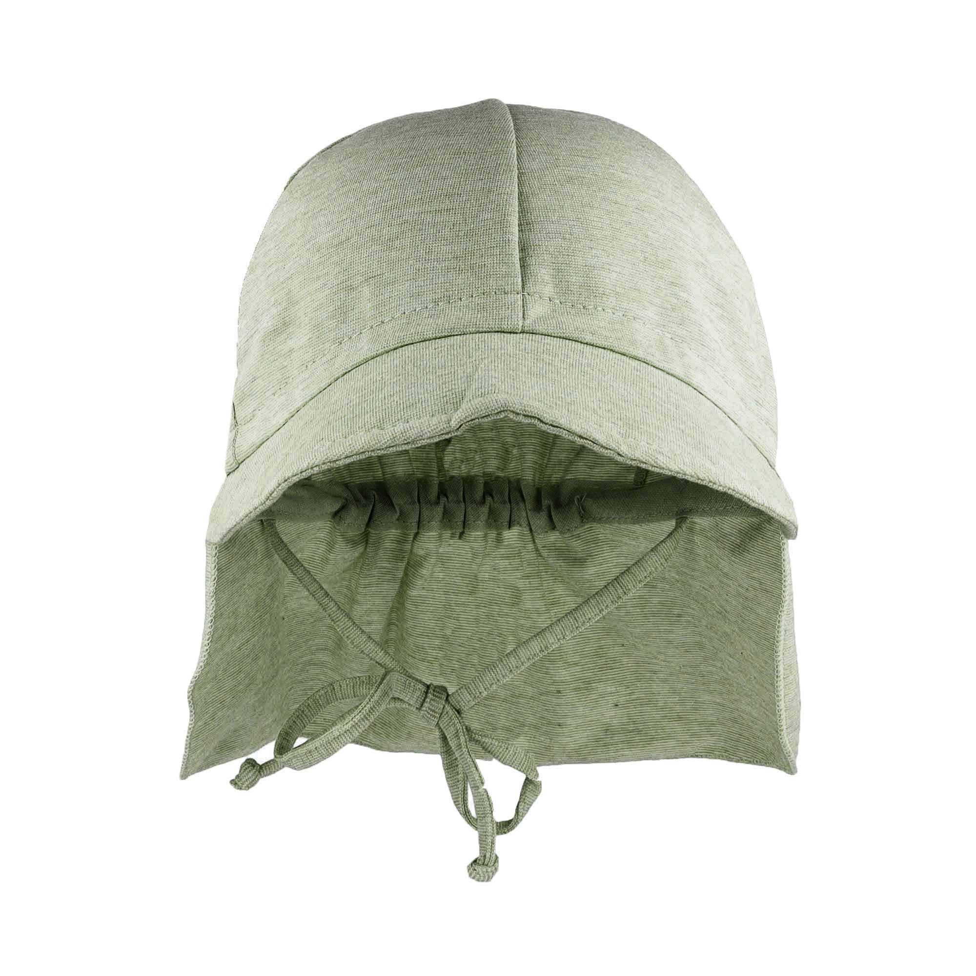 MAXIMO Schirmmütze GOTS MINI-Schildmütze, Band Nackenschutz, Microringel, Jersey, UV 50 (1-St) Baumwolljersey