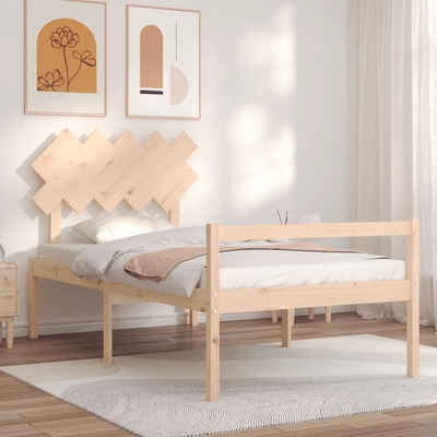 vidaXL Bett Seniorenbett mit Kopfteil 100x200 cm Massivholz