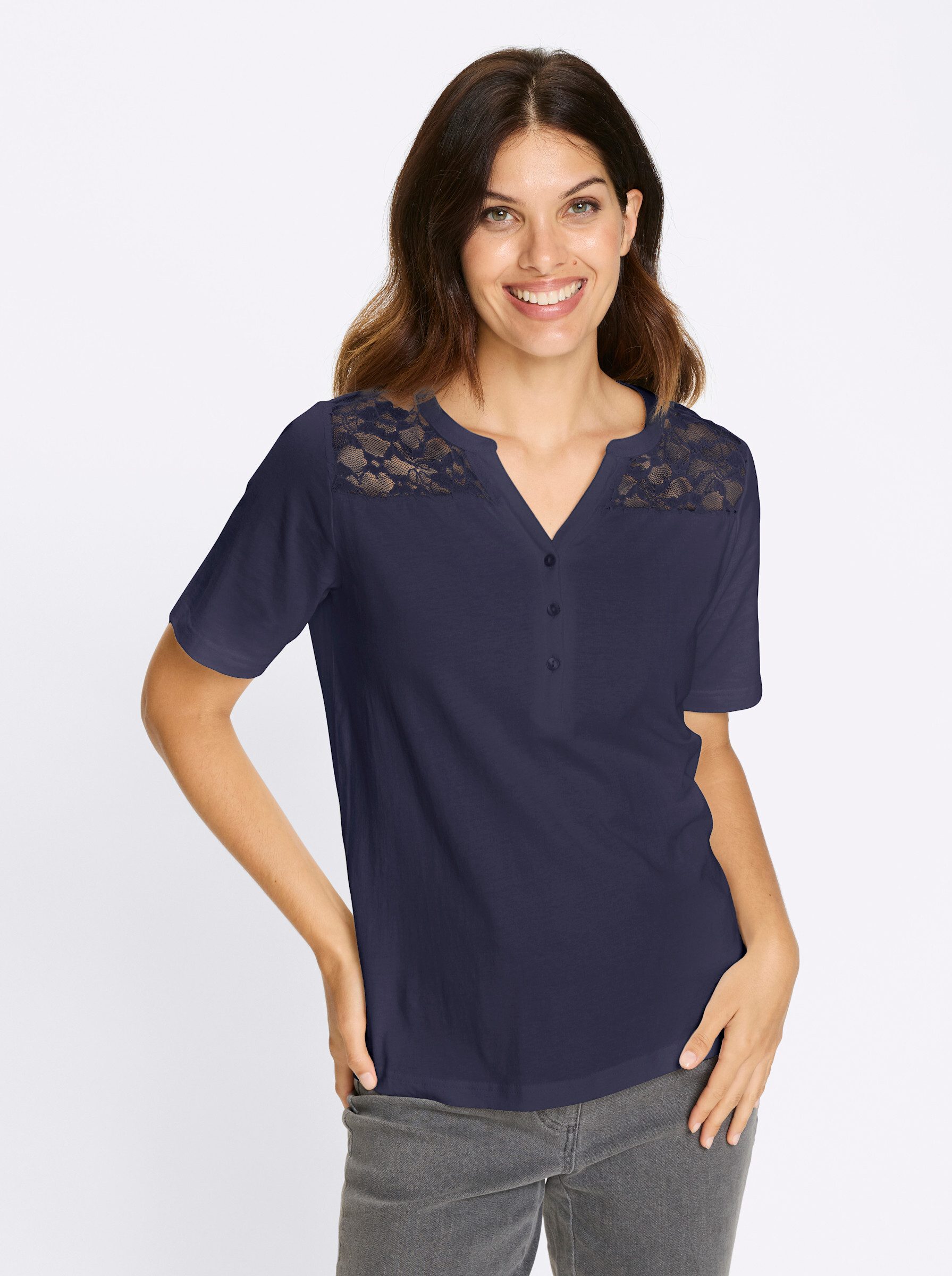 Sieh an! T-Shirt Kurzarmshirt . günstig online kaufen