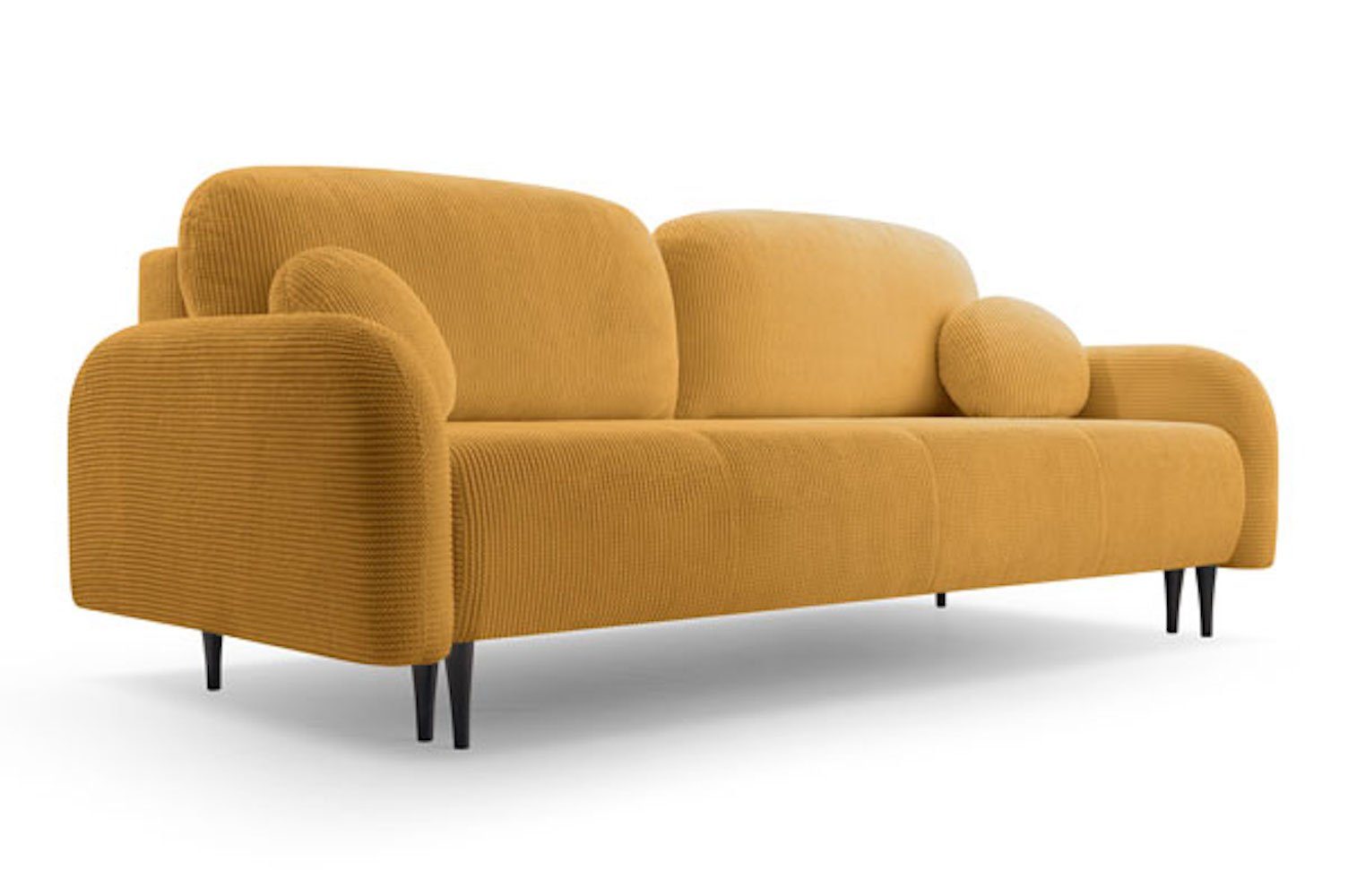 2-Sitzer Cloud, Schlaffunktion gelb mit und Farbe Bettkasten Feldmann-Wohnen wählbar 230cm