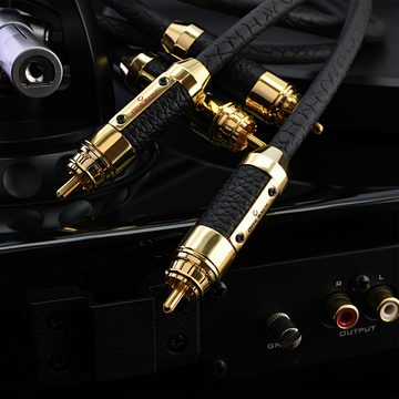 Oehlbach Black Connection Master Brilliantes NF Audiokabel-Set 1 Paar Audio-Kabel, 2 x Cinch, 2 x Cinch (50 cm)
