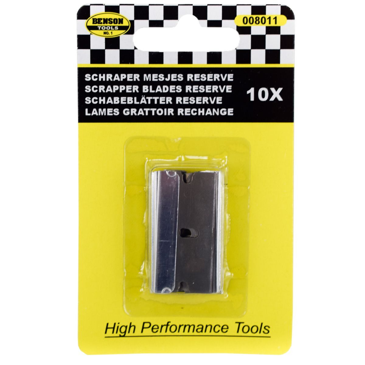 Benson Tools Schaberklinge 10 teiliges Ersatzklingen Set für Ceranfeld & universelle Glas-Schaber (10-St), mit Schutz