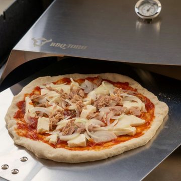 BBQ-Toro Pizzaofen Edelstahl Pizzaaufsatz für Gasgrill, 56 x 39 cm, Pizza Cover