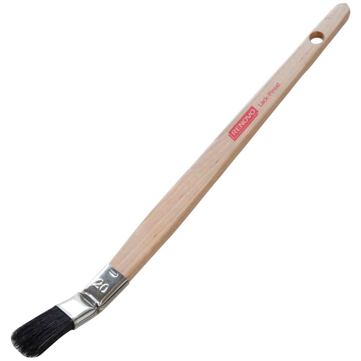 Renovo Plattpinsel 45284888, (Solo, für Lösemittelhaltige Lacke geeignet), Naturborsten, extra schmaler Griff