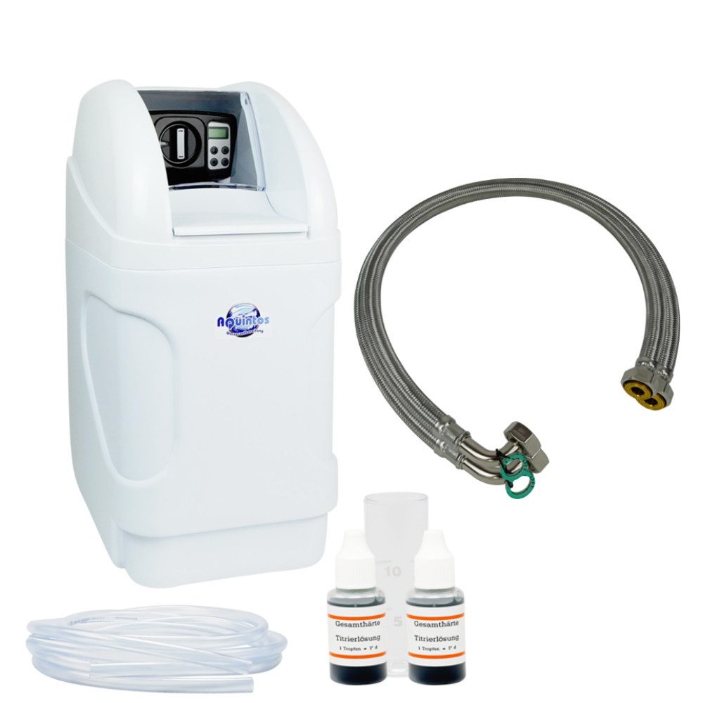 Aquintos Wasseraufbereitung Kalkfilter Aquintos MKB32 ECO-Line Wasserenthärtungsanlagen Wasserentkalkungsanla, Zubehör für Weichwasseranlage, Mit Anschlussschläuchen