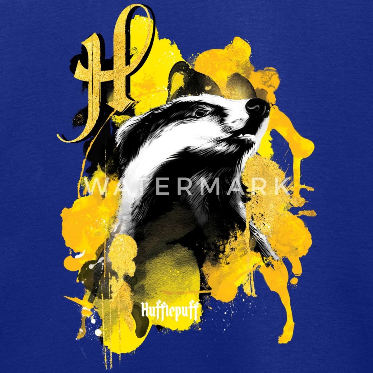 Spreadshirt Sweatshirt Harry Potter Haus Hufflepuff Dachs Kinder Premium Pullover (1-tlg)