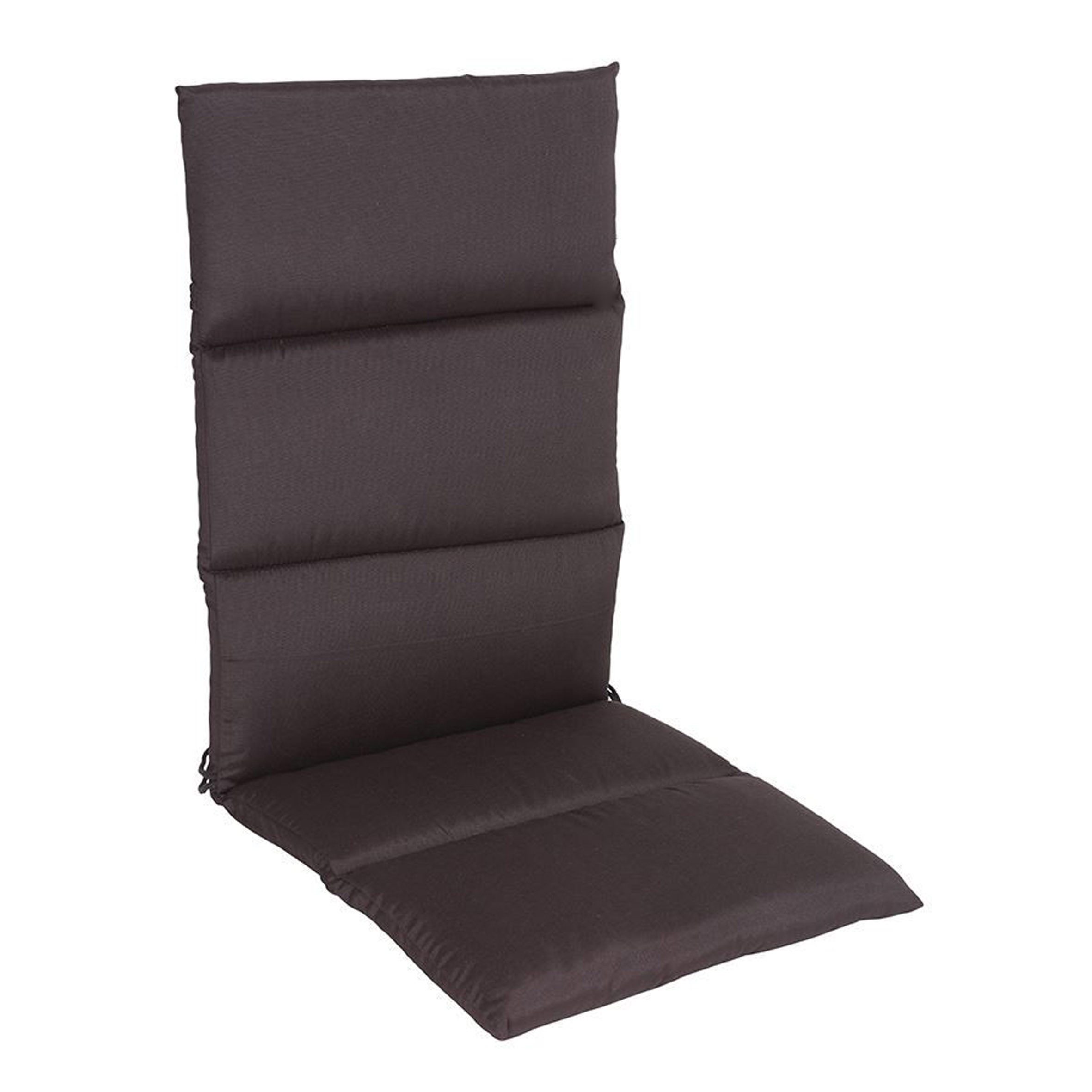 Spetebo Hochlehnerauflage Rollstep Hochlehner Polster Auflage - anthrazit, universal Garten Stuhl Sitz Kissen
