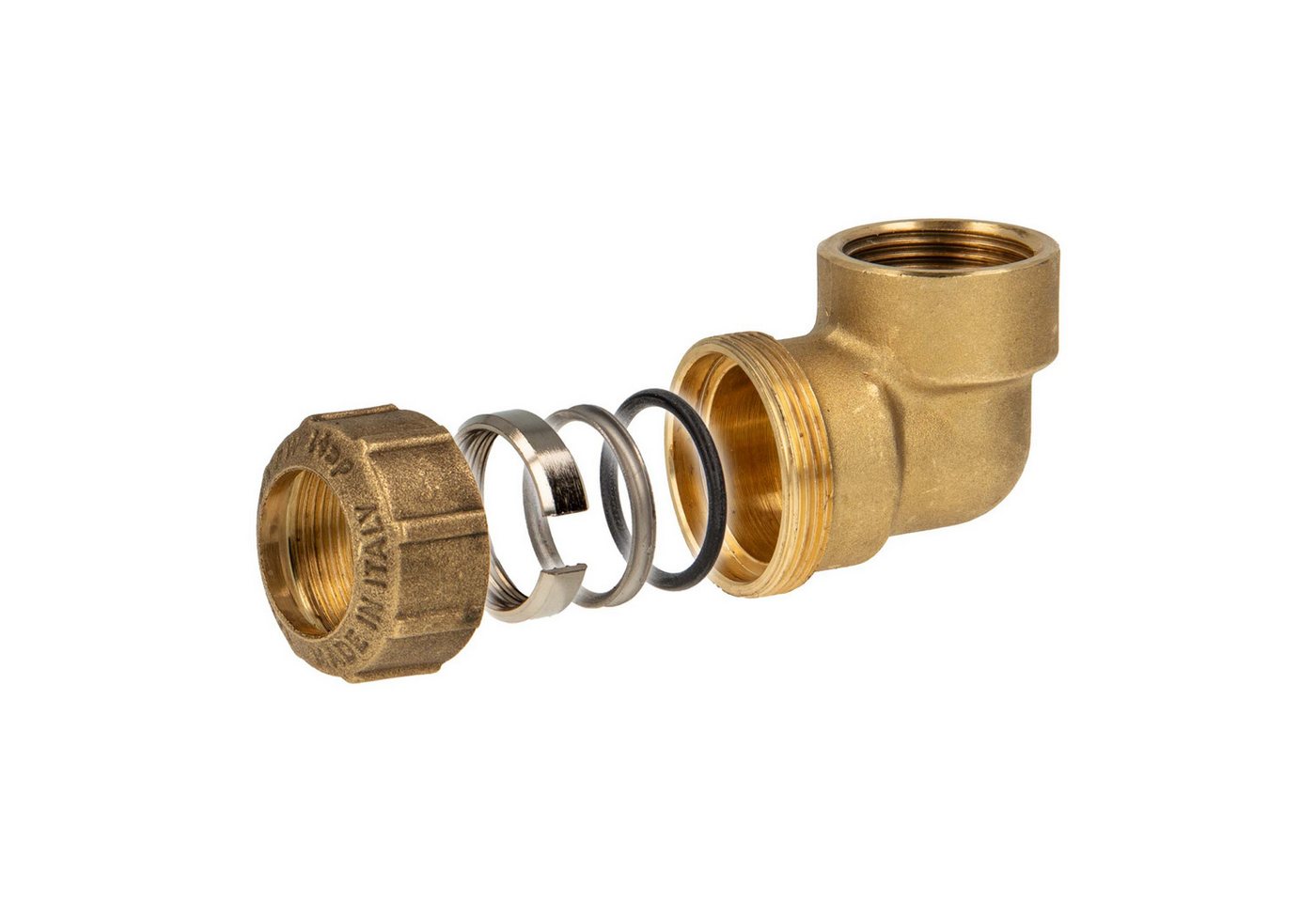 Thumbnail - ITAP s.p.a. Steckfitting VX Messing-Klemmverbinder 90° Winkel mit IG - DVGW zugelassen, Ø 25 mm x 3/4 IG