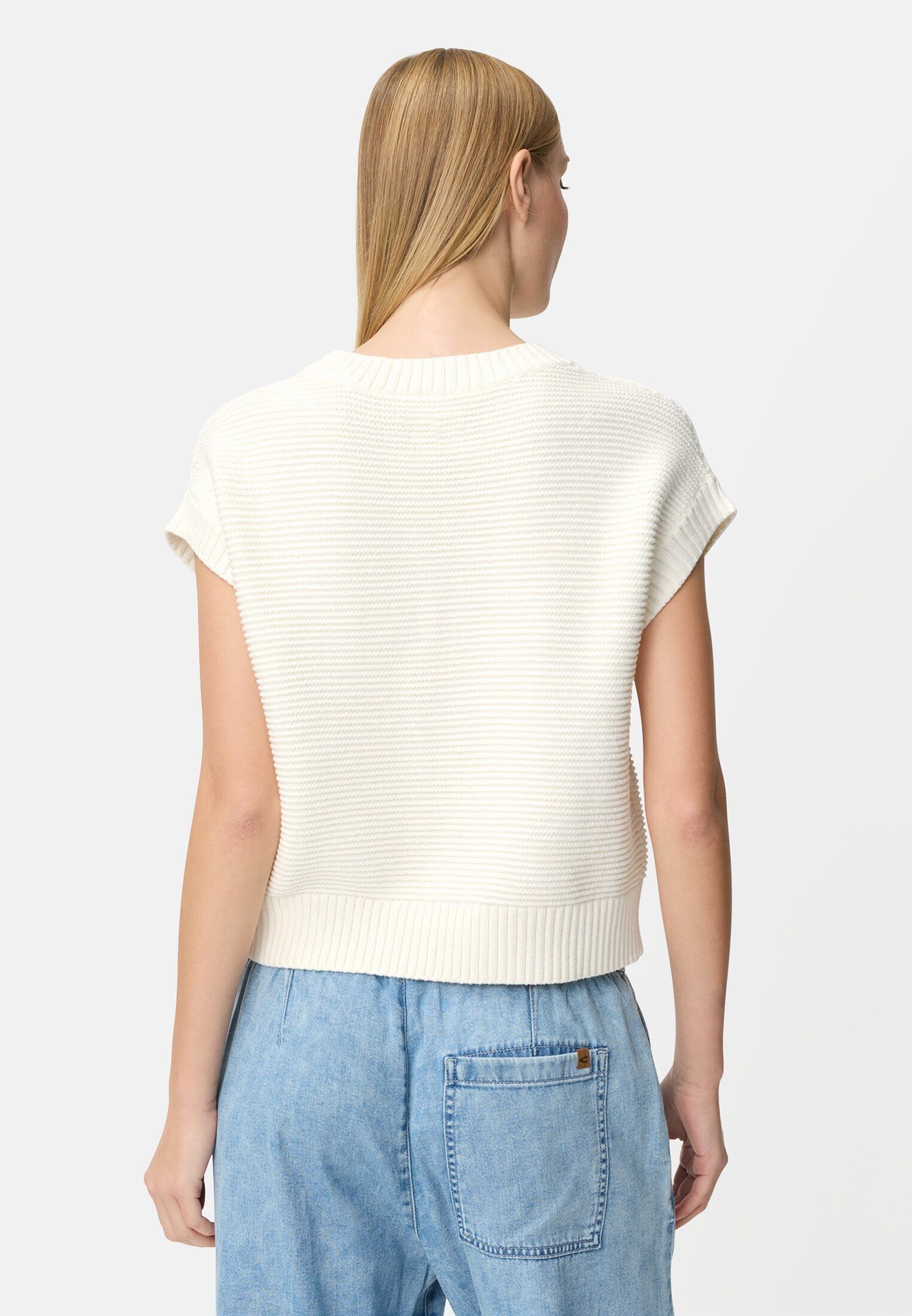 camel active Kapuzenpullover aus Baumwollmix Kurzarm (1-tlg)