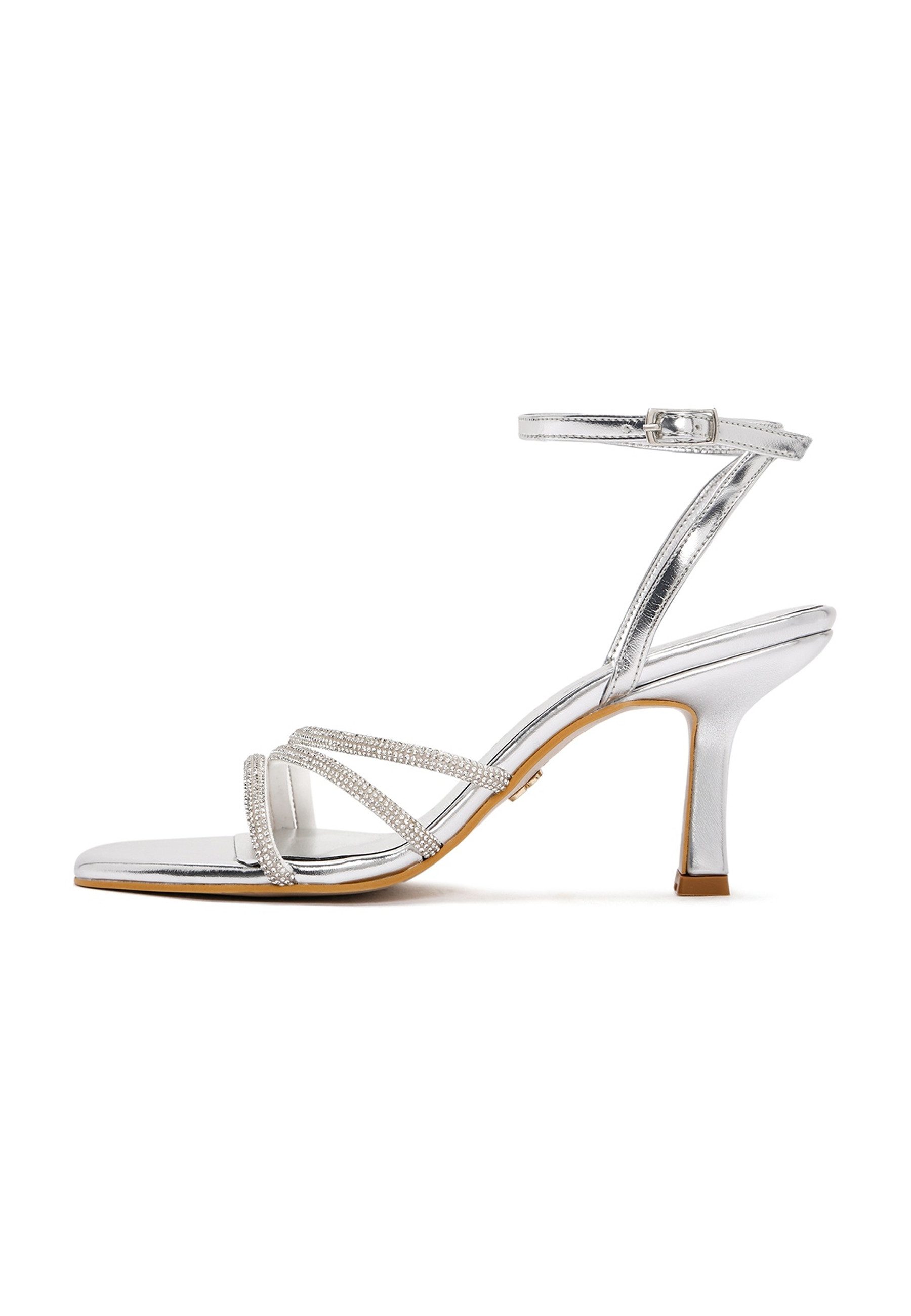 Derimod Sandaletten mit hohem Absatz aus Kunstleder mit Strass-Details Sandale