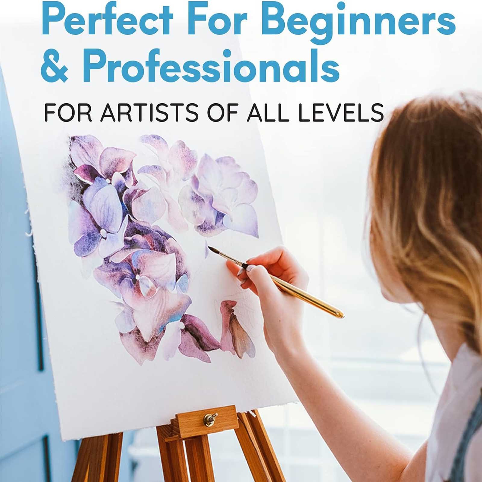 MozArt Supplies Wasserfarbe Aquarellfarben-Set Aquarellkasten Wasserfarben Kasten, 40 lebendige Farben in Metallbox