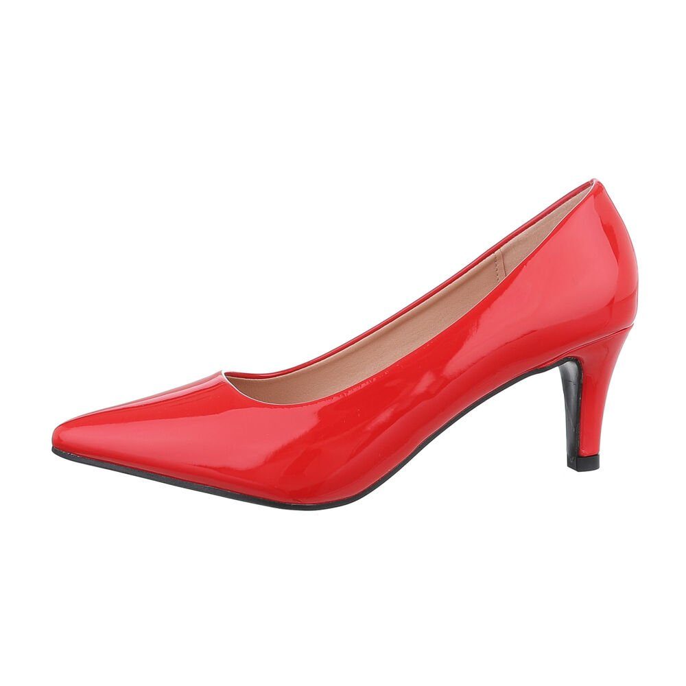 Ital-Design Damen Abendschuhe Elegant Pumps (85744306) Pfennig-/Stilettoabsatz Klassische Pumps in Rot