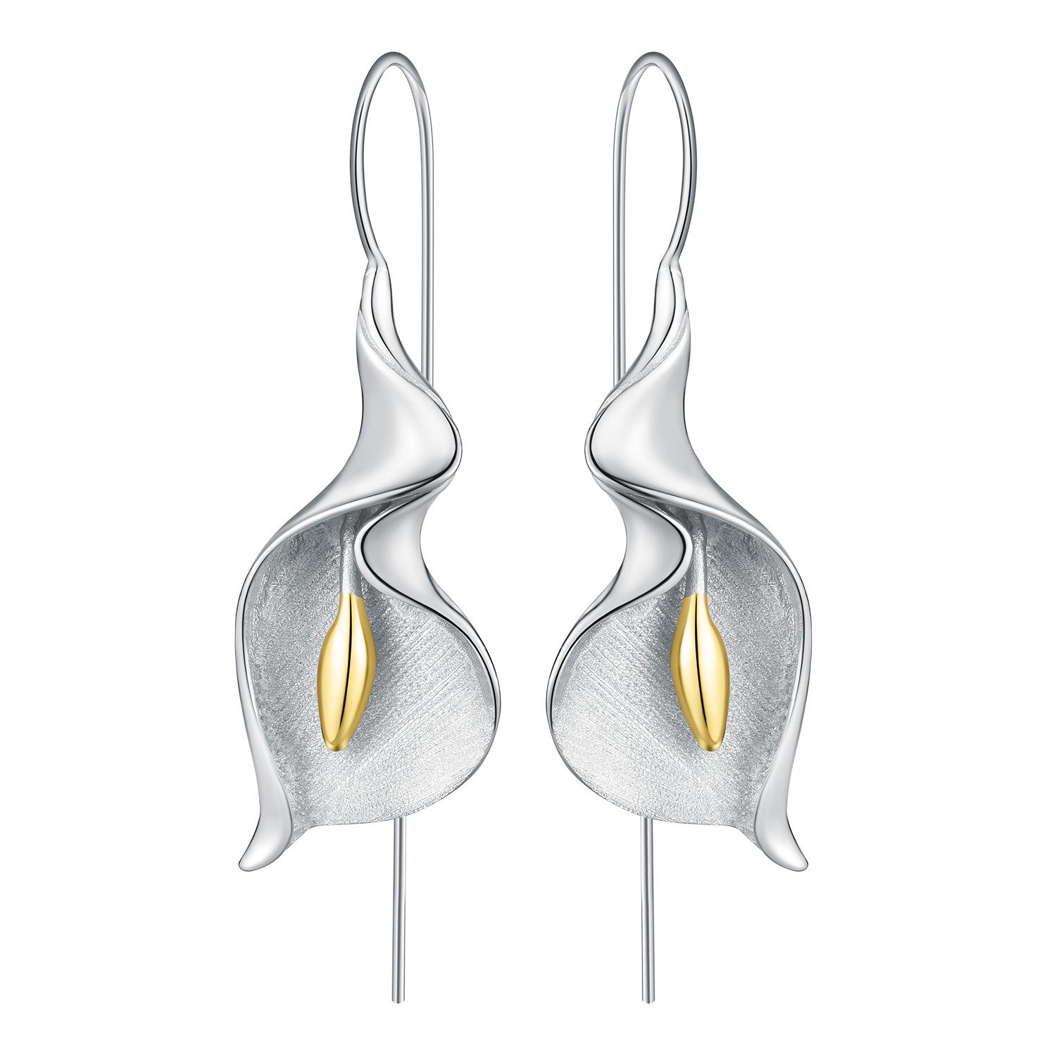 Runde Perlé Paar Ohrhänger handgefertigte Calla Lilie Blume Hängeohrringe, günstig online kaufen