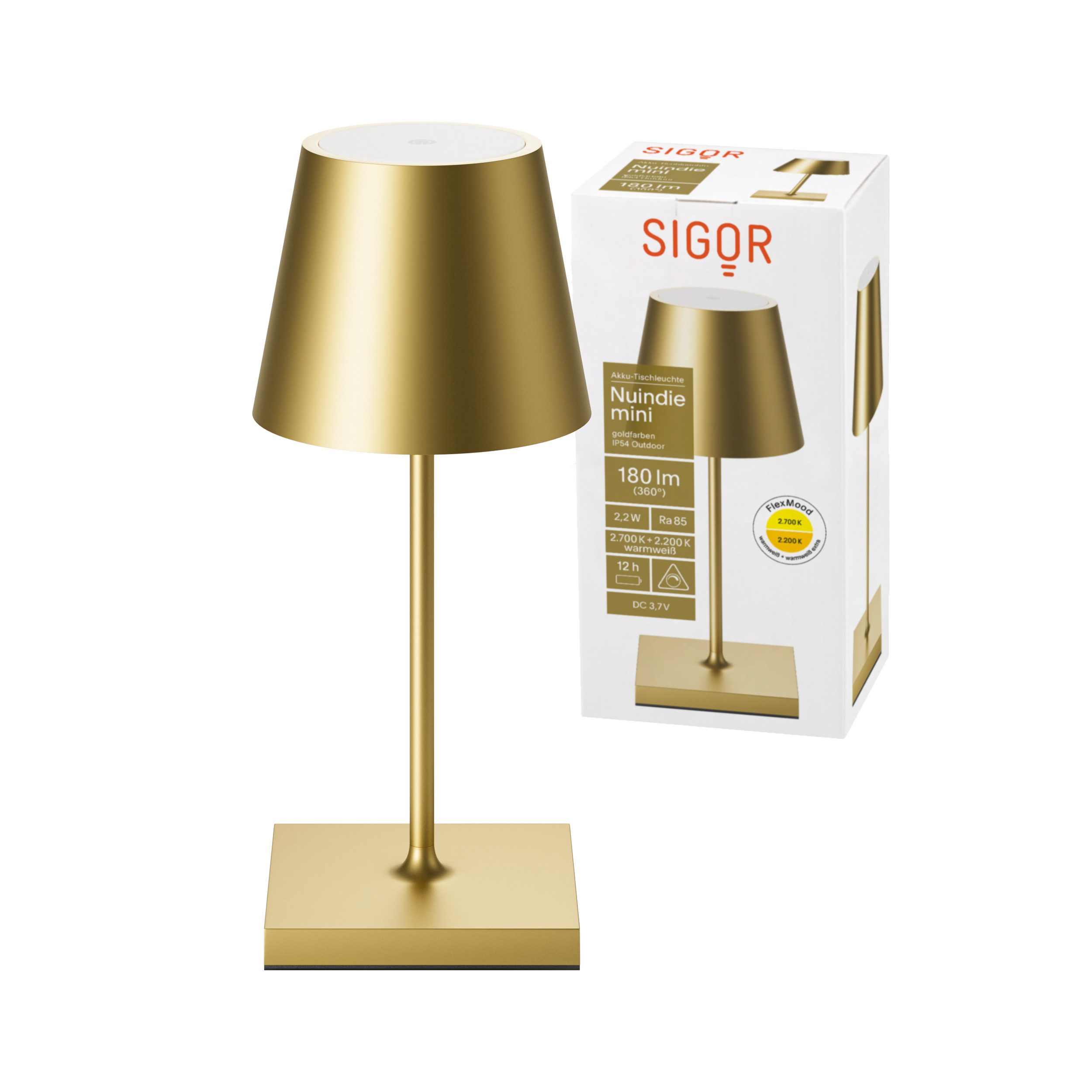 SIGOR LED Tischleuchte stilvolle Akku-Tischlampe Nuindie günstig online kaufen