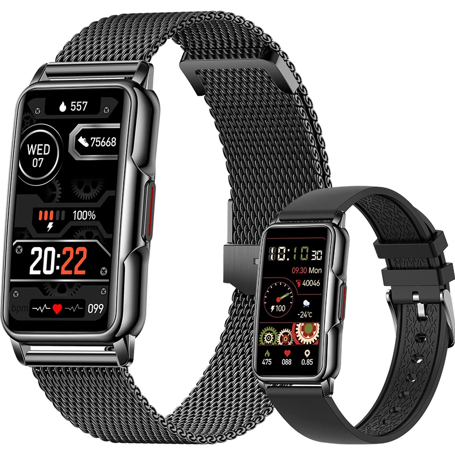 ibettertec Smartwatch, Fitness Tracker Uhr für Damen Herren, Aktivitätstracker Smartwatch (1.47 Zoll), IP67 Wasserdicht Fitness Uhr mit Pulsmesser Schrittzähler, Schlafmonitor Musiksteuerung, Sportuhr Aktivitätstracker