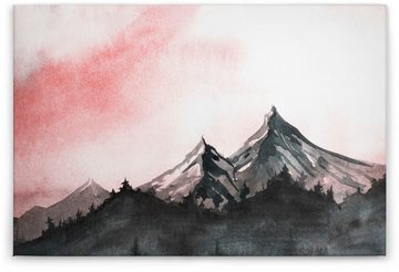 A.S. Création Leinwandbild Mountain Paint, Wald (1 St), Berg Bild Landschaft Keilrahmen