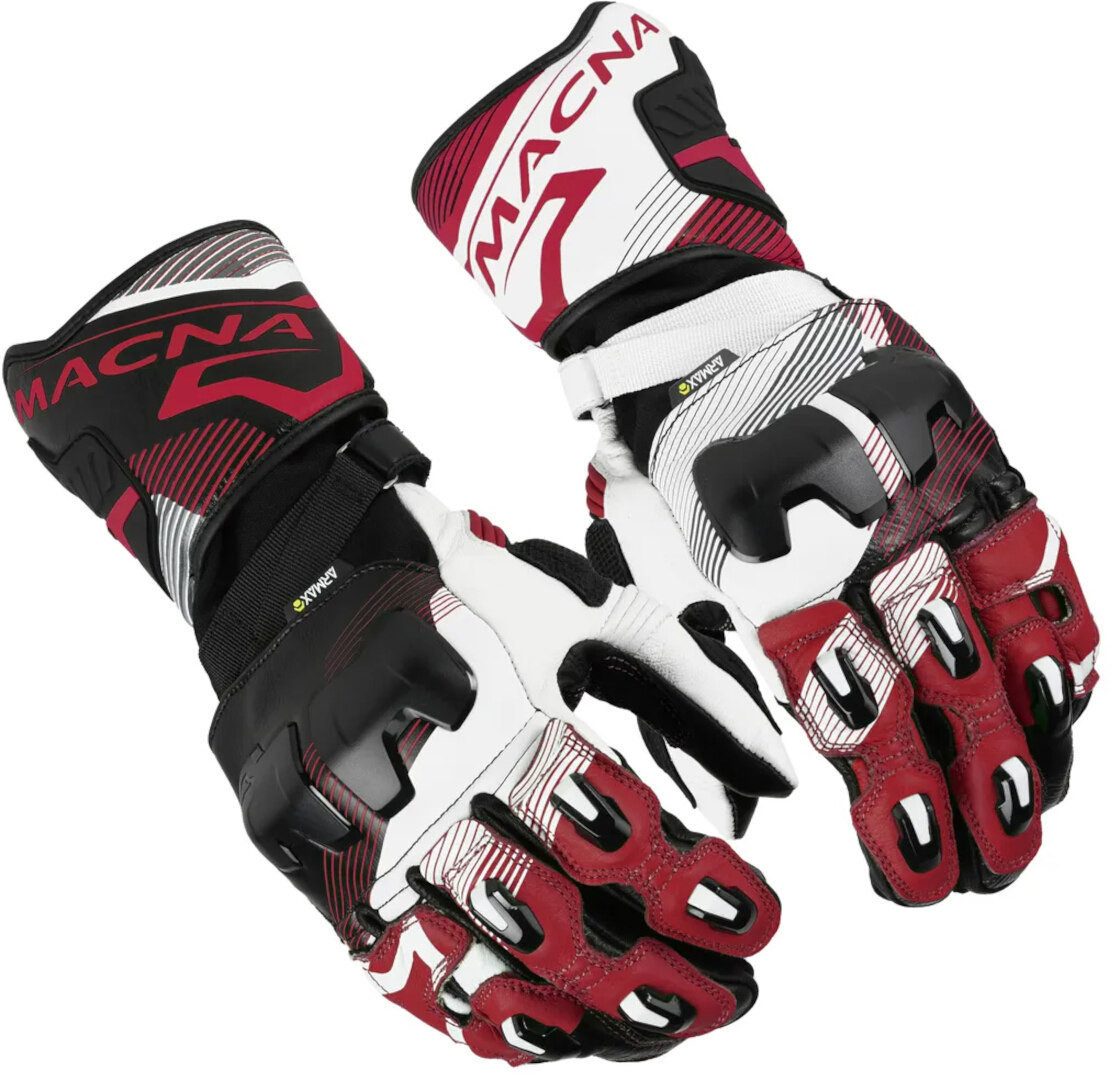 Macna Motorradhandschuhe Powertrack 2.0 Motorrad Handschuhe mit Fingerbrücke,lange Stulpe