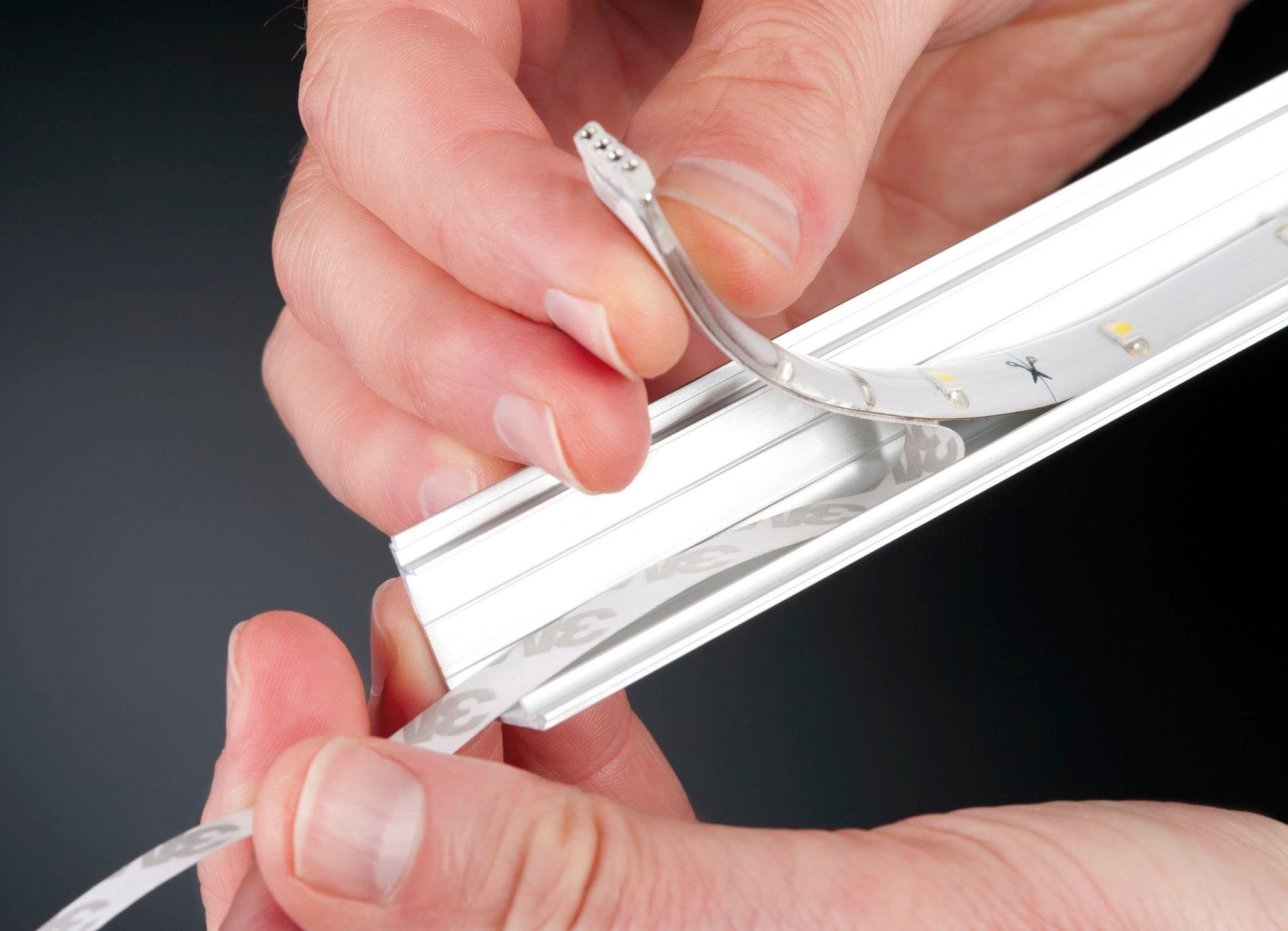 Paulmann LED-Streifen Delta Profil mit Diffusor 1m Alu eloxiert, Satin, Alu/Kunststoff