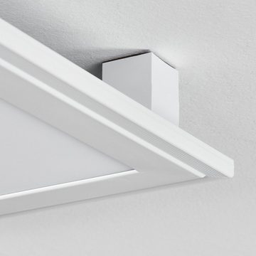 hofstein Deckenleuchte dimmbare Deckenlampe aus Metall in Weiß, LED fest integriert, 2700-6500 Kelvin, RGB Farbwechsler, Smart App/Smart Home fähig, Fernbedienung, Bluetooth
