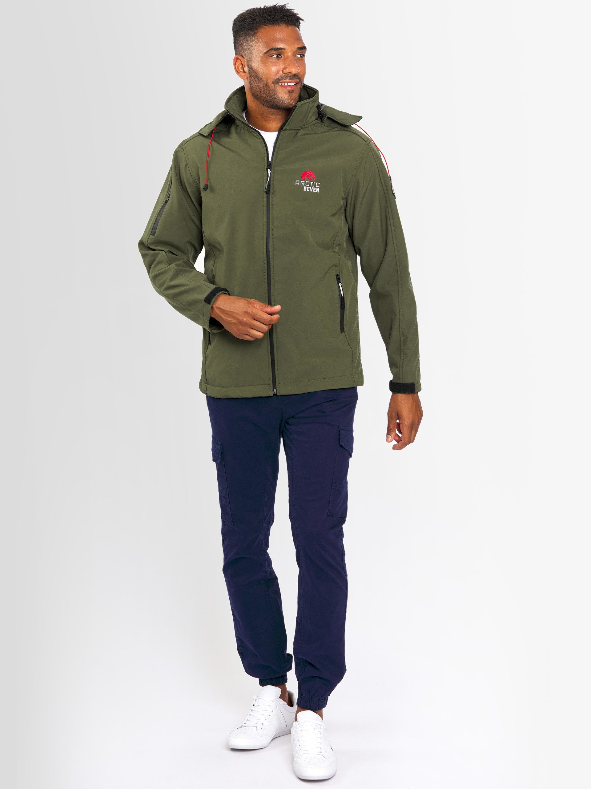 Arctic Seven Softshelljacke ASAdventuraa sportliche Outdoorjacke mit abnehmbarer Kapuze