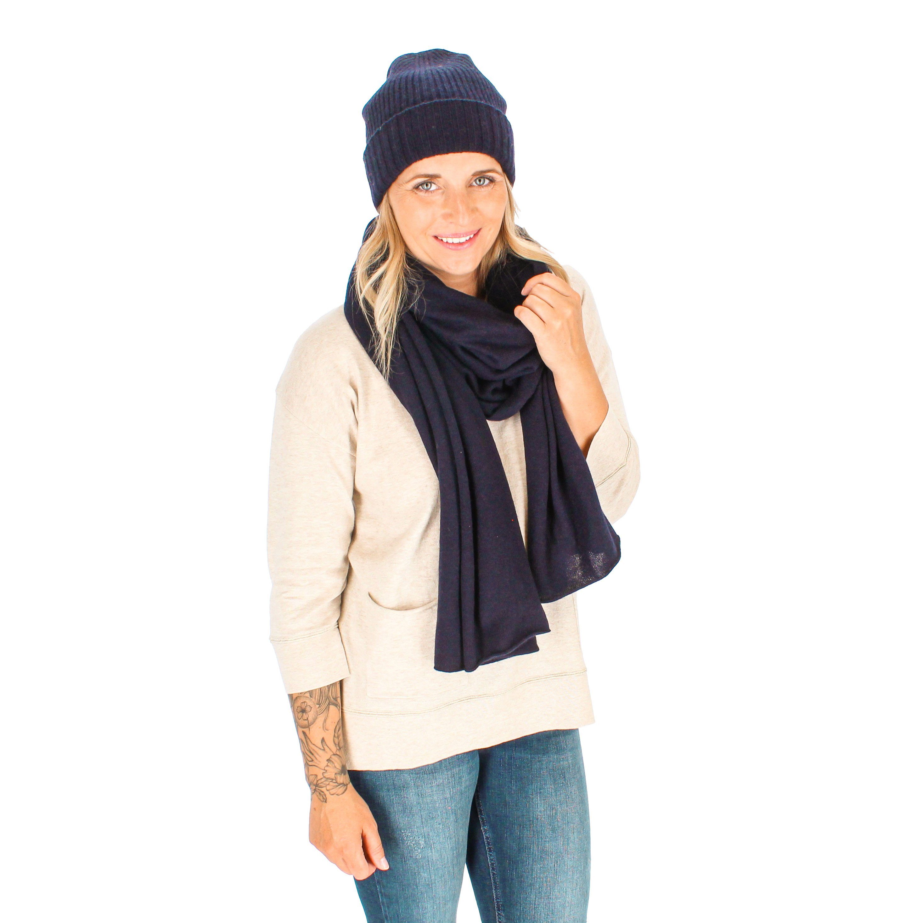 halsüberkopf Accessoires Strickschal Strickschal Wolle/Kaschmir, modischer Strickschal aus Kaschmir und Wolle