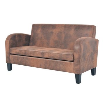 vidaXL Sofa Sofa-Set 2-tlg. Kunstleder in Wildleder-Optik Braun