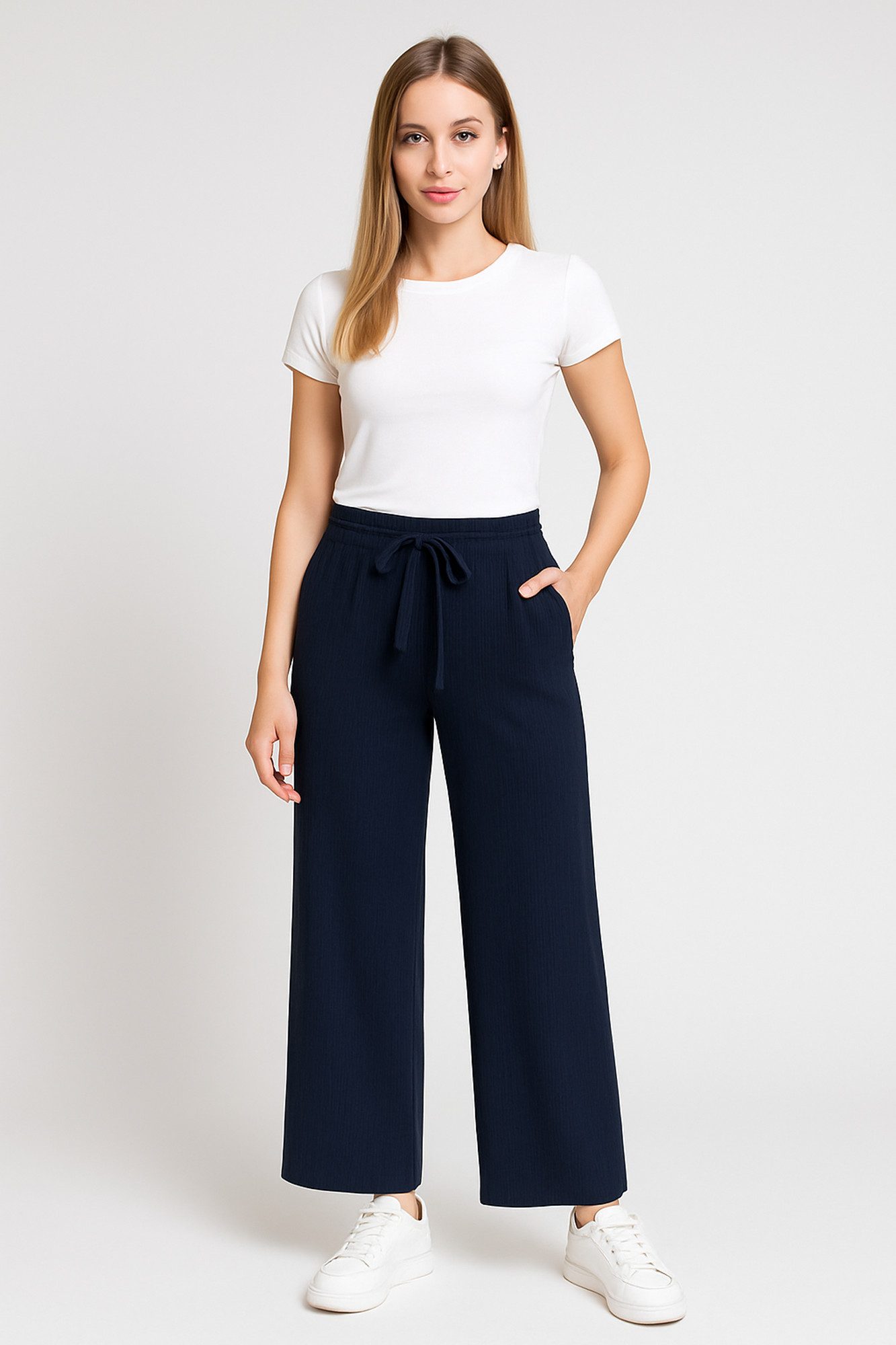 Kendindza Collection Marlene-Hose Sommerhose Damen leicht 7/8 Palazzo Hose günstig online kaufen