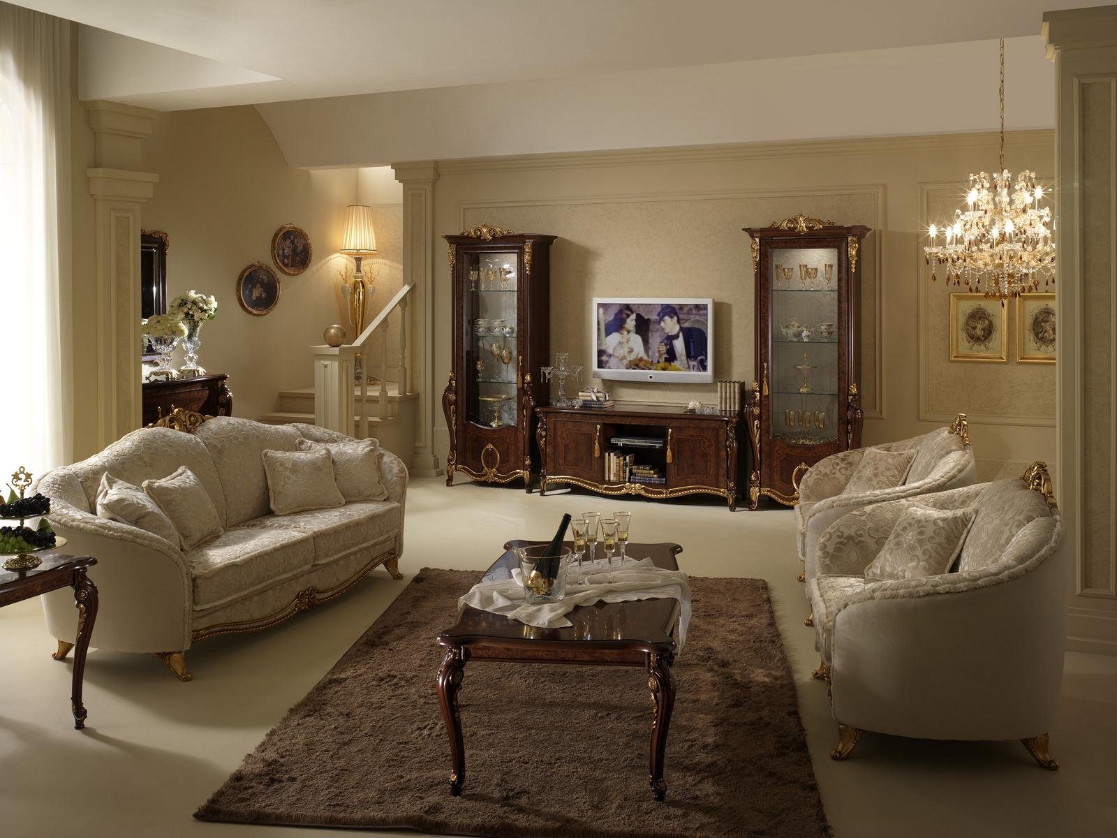 Italienische 3+1 Möbel Neu Klasse arredoclassic™ Couch Sofagarnitur Sofa Wohnzimmer-Set, JVmoebel Luxus