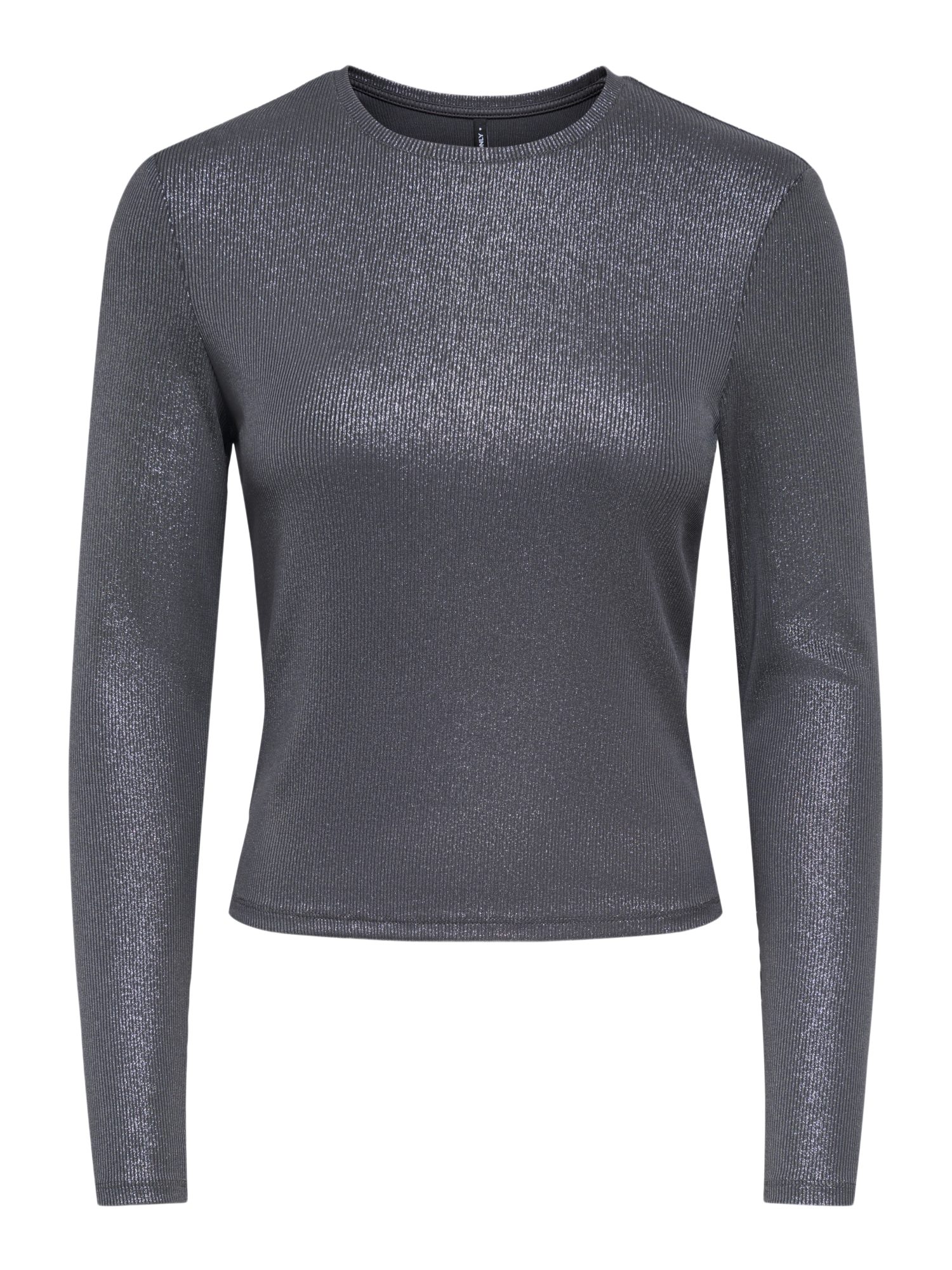 ONLY Hemdbluse 2026 6_FALL2 grau,Casual,Polyester,Unifarben,Rundhals,Langarm,Regular Fit