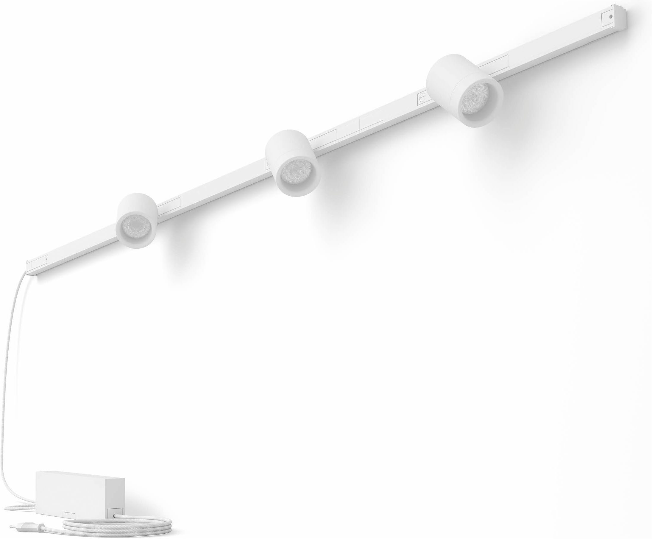 Philips Hue Wandleuchte Perifo Basis-Set White & Color Ambiance 3 Spots Schwarz, Abschaltautomatik, Bluetooth, CCT - über Fernbedienung, Dimmfunktion, Einschlafhilfe, Farbsteuerung, Farbwechsel, Memory, nach Trennung vom Netz, Nachtlichtfunktion, RGB, Smart Home, Timerfunktion, Weckerfunktion, dimmbar über Fernbedienung, mehrere Helligkeitsstufen, LED fest integriert, Farbwechsler, RGB, warmweiß - kaltweiß, Steuerbar per App und Stimme, Smart Home fähig, Farbfähig und Weißtöne