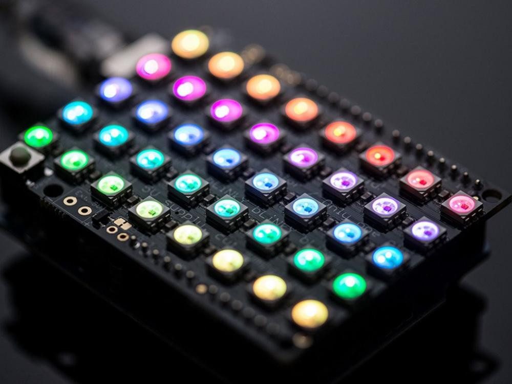 LED Panel Adafruit NeoPixel Shield für Arduino - 40 RGB LED Pixel Matrix
