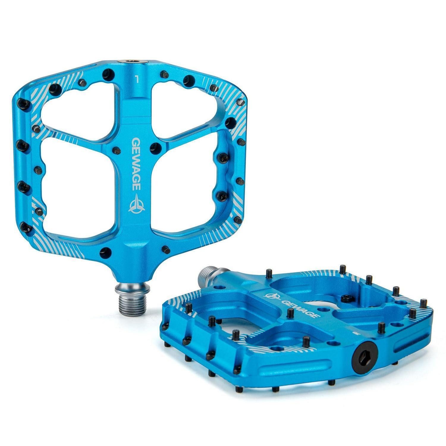 LuxusKollektion Plattformpedale MTB Pedale Aluminium CNC blau