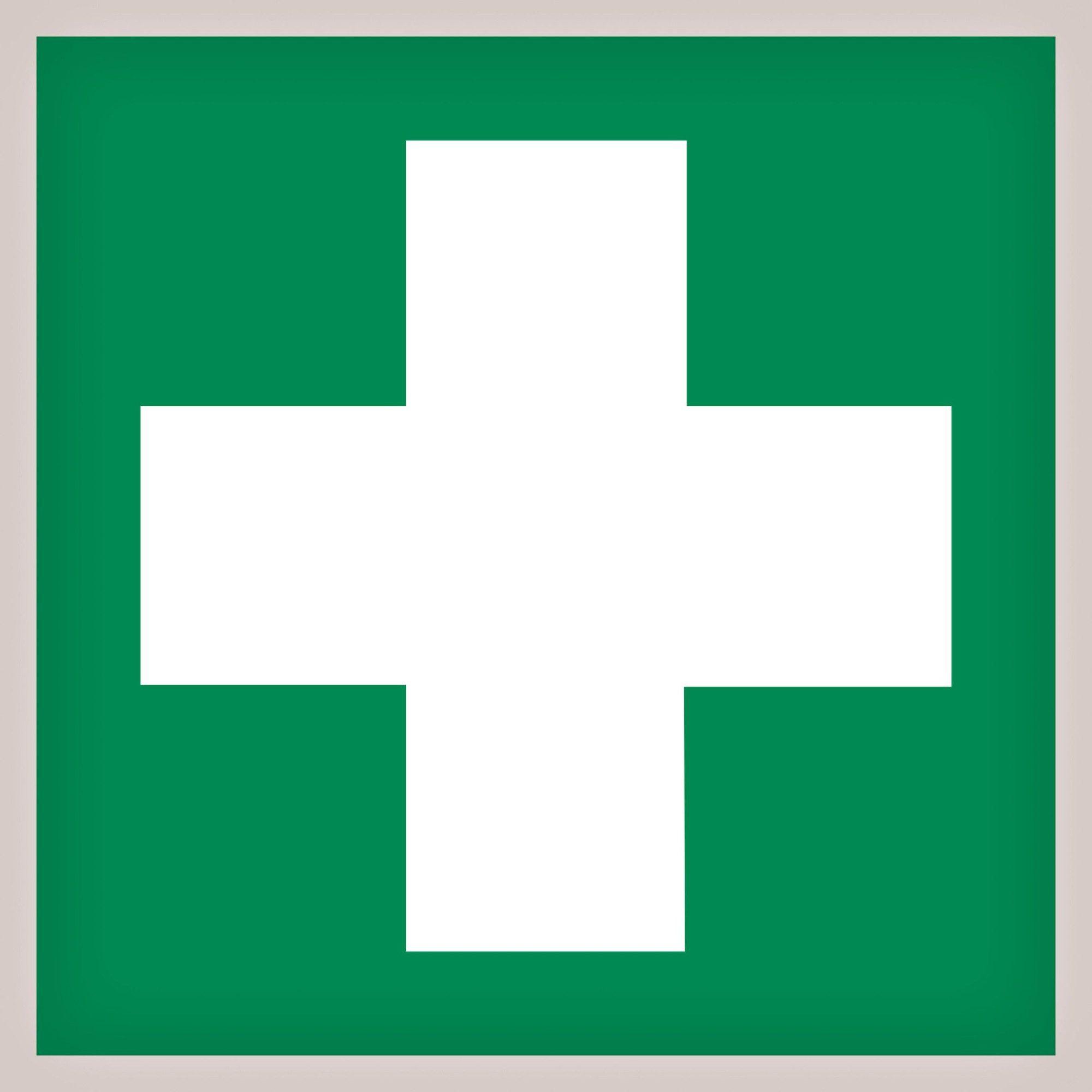 Conmetall Meister Hinweisschild Hinweisschild Verbandskasten nachleuchtend 150x150 mm, Nachleuchtend