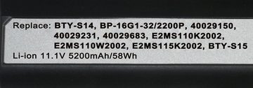 PowerSmart NMS002.815 Laptop-Akku für MSI FX600, FX603, FX610, FX620, FX620DX, FX700, GE620, GE620DX Li-ion 5200 mAh (11,1 V)