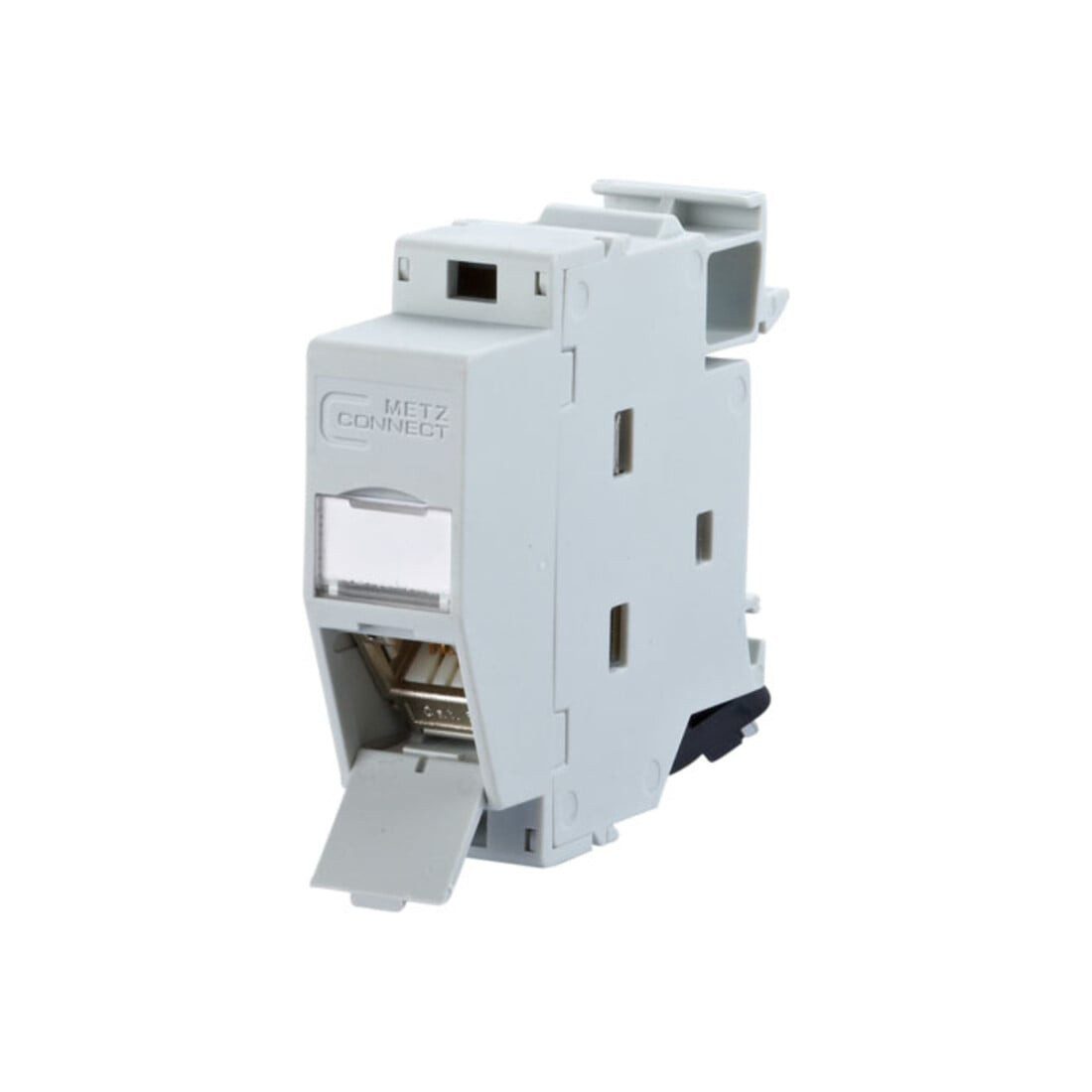 Metz Connect BTR NETCOM Hutschienenmodul,Kat.6A 1xRJ45,inkl. Modul TN C6Amod-REG-27 Installationskabel
